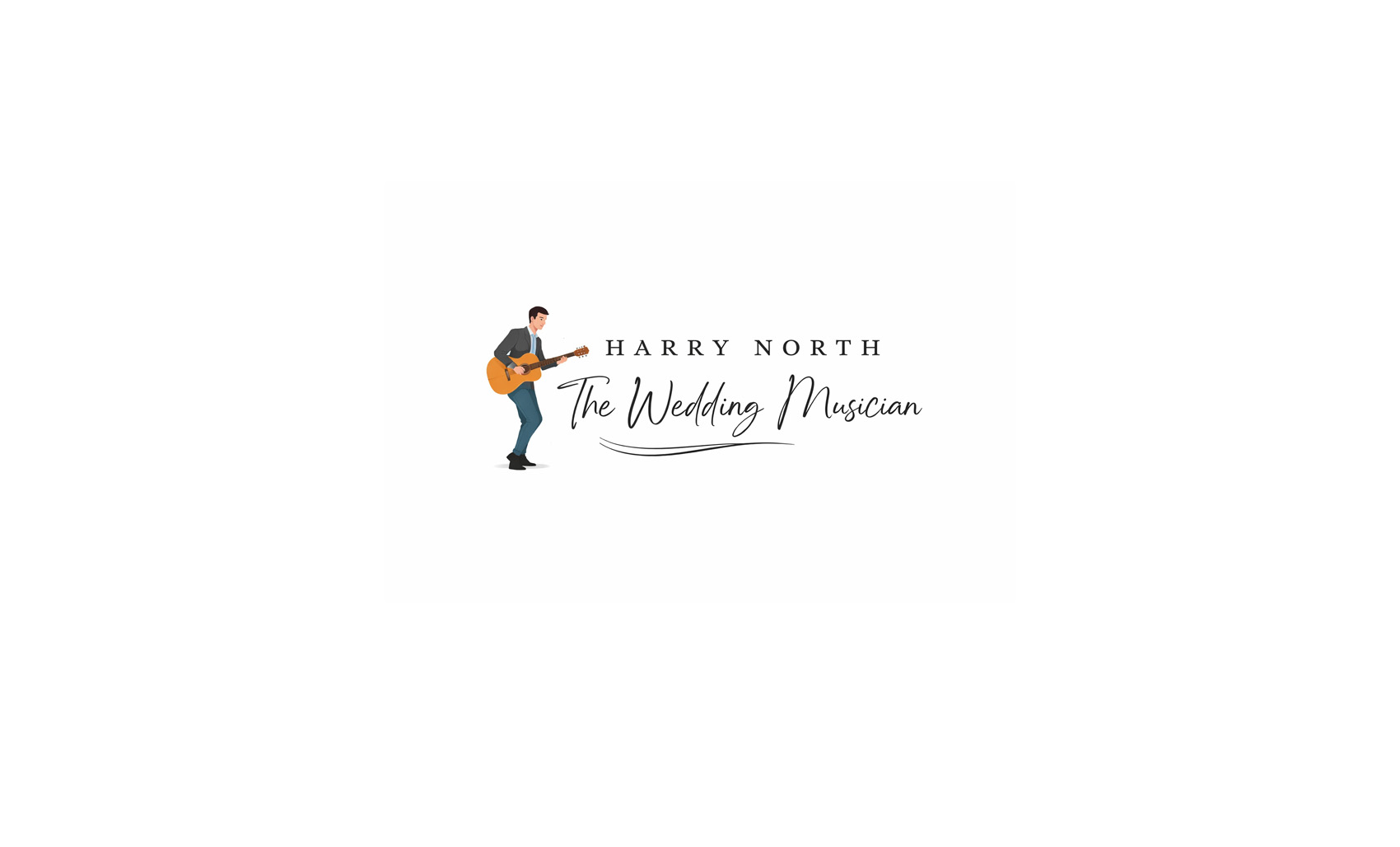 Harry North wedding musician logo Dorset acoustic guitarist and singer branding