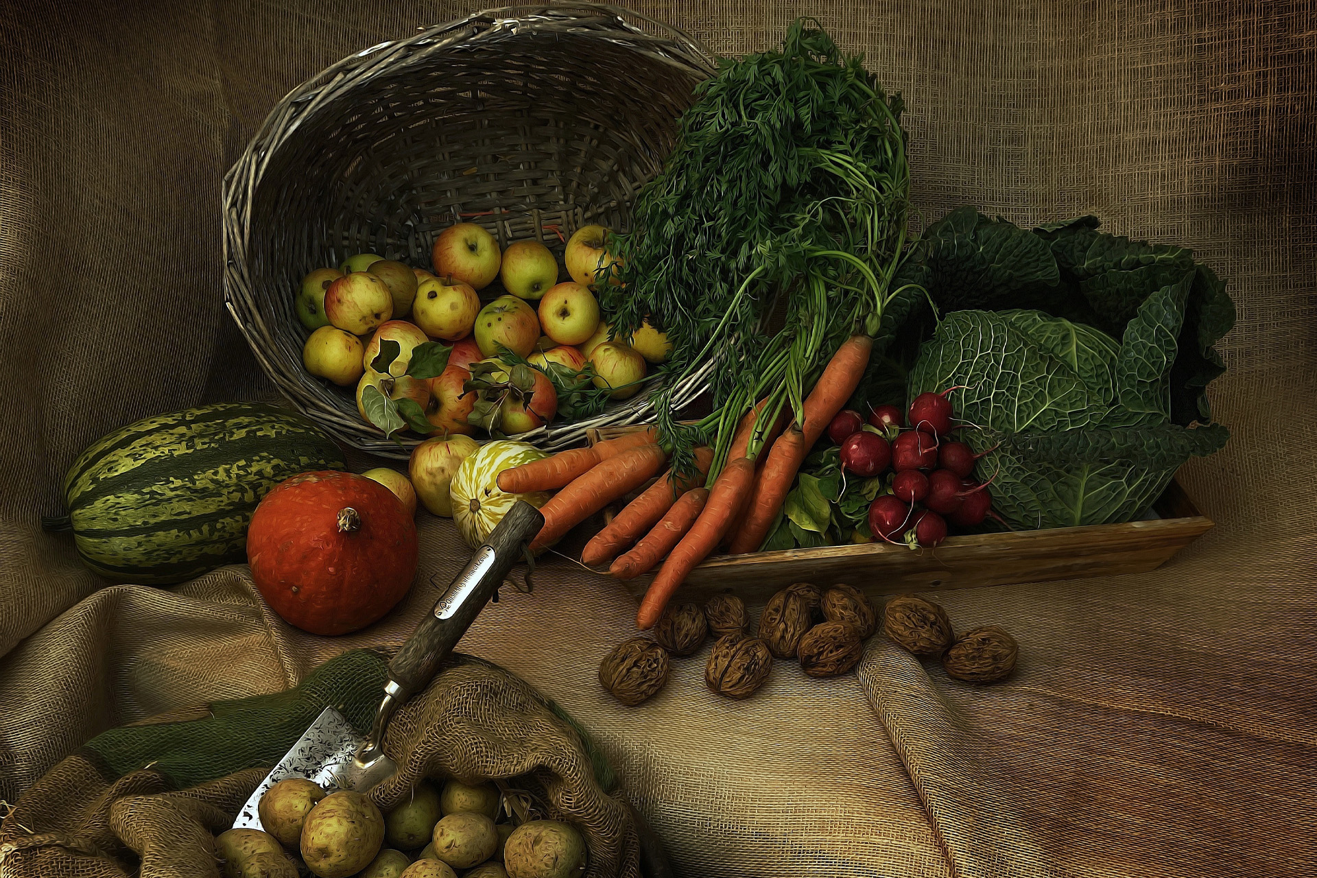 seasonal farm produce basket representing local catering wedding trends