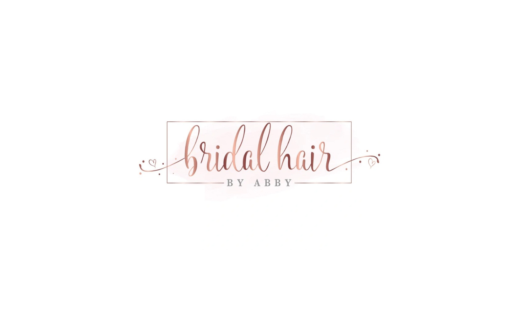 Bridal Hair by Abby logo Hampshire wedding hair stylist elegant script branding