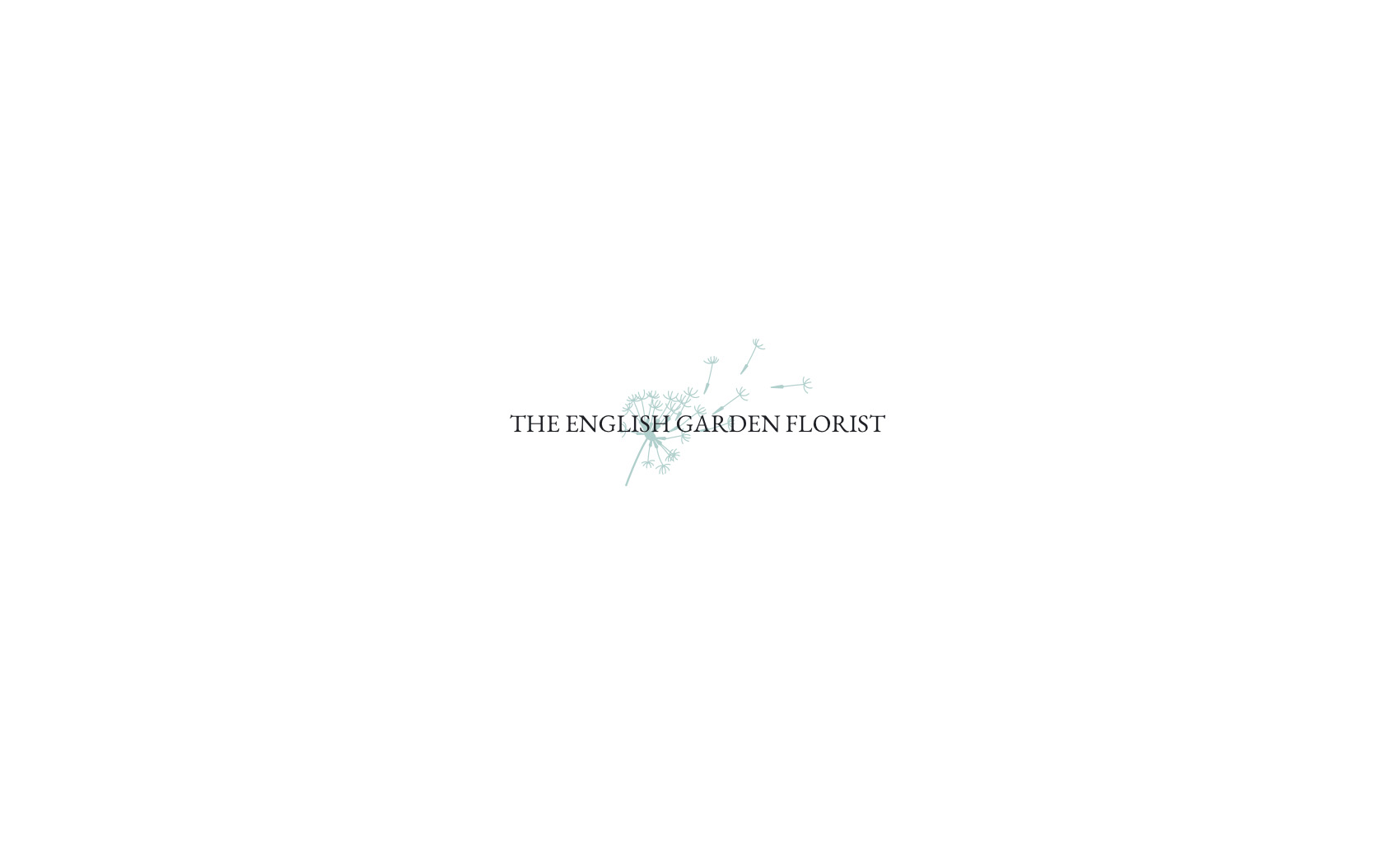 The English Garden Florist logo with delicate botanical design