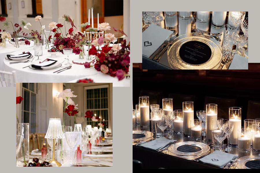 The Luxury Hire Co Hampshire wedding styling and decor hire elegant table settings and wedding styling details