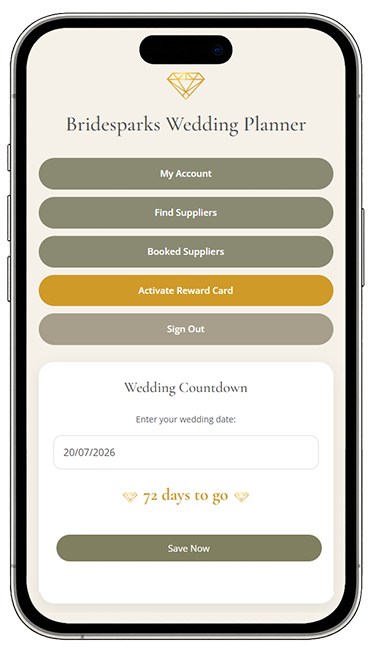 Bridesparks Dorset wedding planner mobile app preview