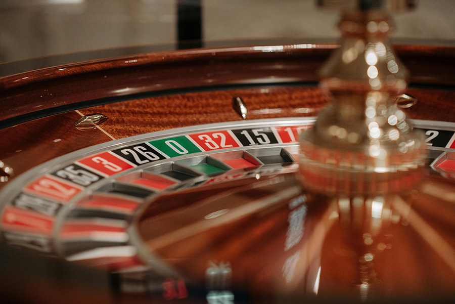 Luxury roulette table used for Hampshire wedding casino entertainment