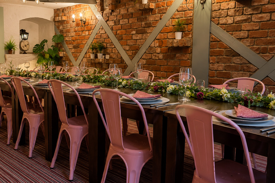 Private dining room at Fairlawn House A Little Place for intimate wedding celebrations in Wiltshire